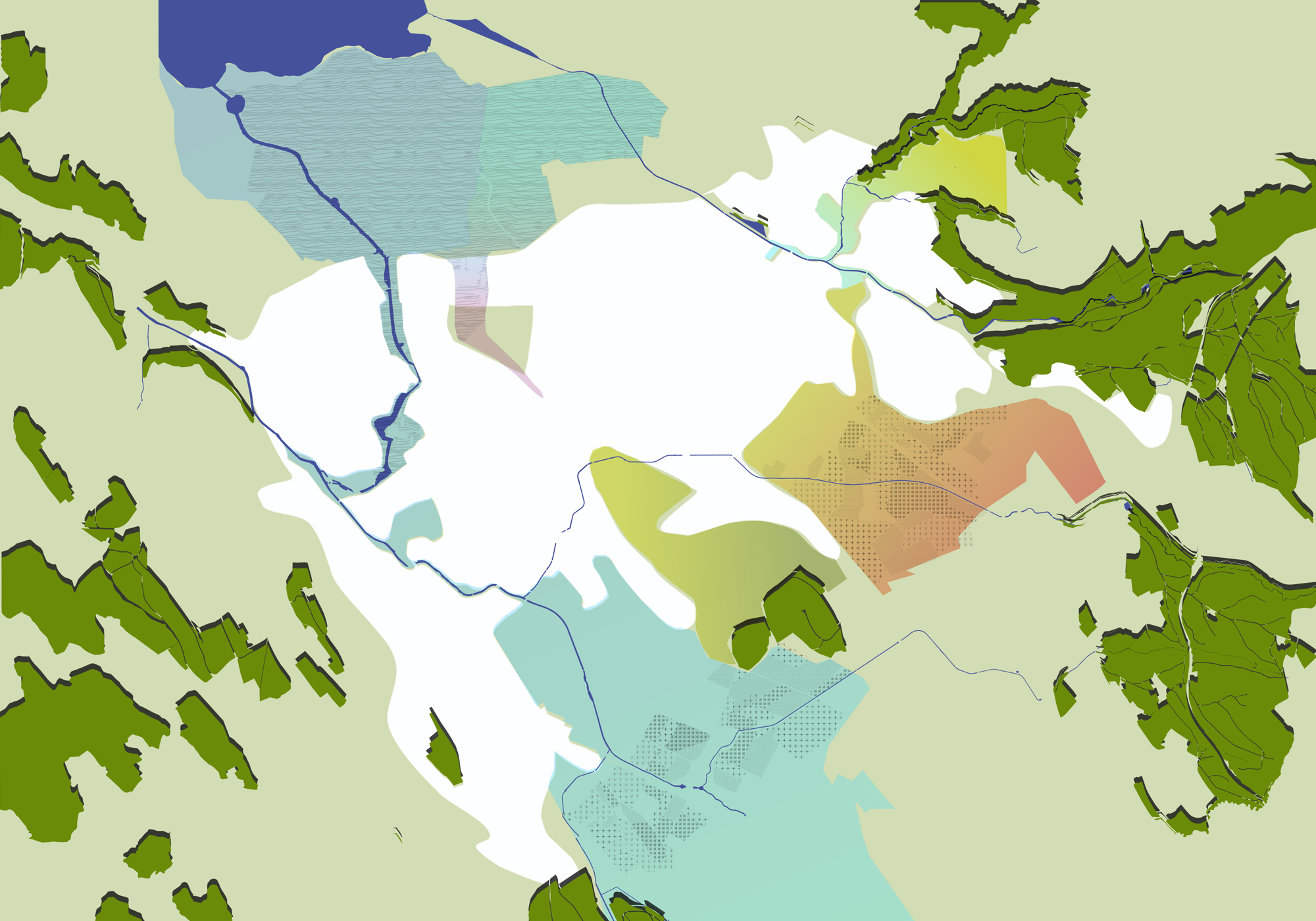 Zuordnung verschiedener Landschaftsbereiche